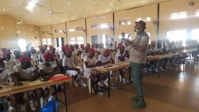 Inter-Agency Collaboration at the NYSC Orientation Camp, Sagamu for the ‘Batch B’.