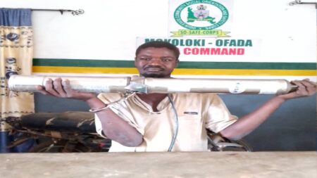 So-Safe Corps Nabs Suspected Thief, Recovers Stolen Item in Ogun