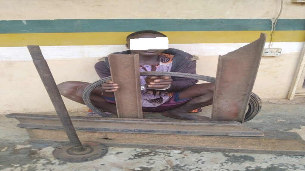 So-Safe Corps Arrests Suspect for Stealing Railway Track Steel in Ogun